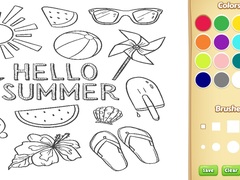 Žaidimas Hello Summer Coloring Book for Kids