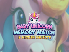 Žaidimas Baby Unicorn Memory Match & Hidden Objects
