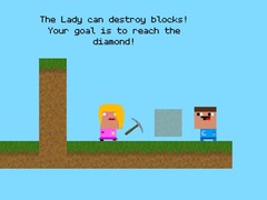 Žaidimas Lady And Nubik Build And Dig