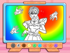 Žaidimas Coloring Book: Wednesday Addams Dancing
