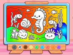Žaidimas Coloring Book: Kawaii Sea Animals