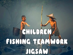 Žaidimas Children Fishing Teamwork Jigsaw