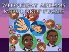 Žaidimas Wednesday Addams Merge Drop Puzzle