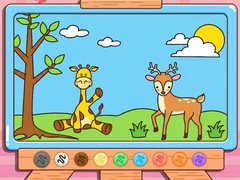 Žaidimas Coloring Book: Giraffe And Deer