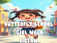 Žaidimas Butterfly School Girl Walk Jigsaw