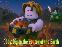 Žaidimas Obby: Dig to the center of the Earth