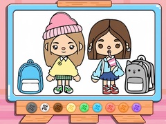 Žaidimas Coloring Book: Toca Boca Back To School