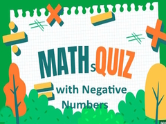 Žaidimas Maths Quiz with Negative Numbers