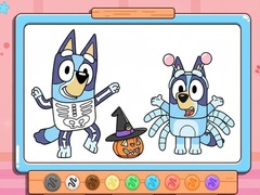 Žaidimas Coloring Book: Bluey Halloween Costume