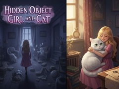Žaidimas Hidden Object - Girl and Cat