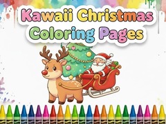 Žaidimas Kawaii Christmas Coloring Pages