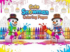 Žaidimas Cute Snowman Coloring Pages