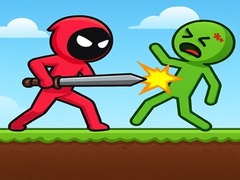 Žaidimas Red Stickman vs Monster School