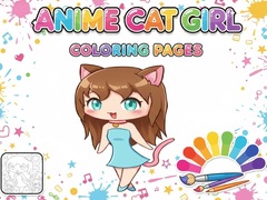 Žaidimas Anime Cat Girl Coloring Pages