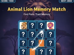 Žaidimas Animal Lion Memory Match