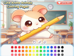 Žaidimas Cute Anime Animals Coloring Pages