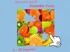 Žaidimas Square jigsaw Puzzle 2 - Assemble Fruits