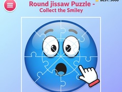 Žaidimas Round jigsaw Puzzle - Collect the Smiley