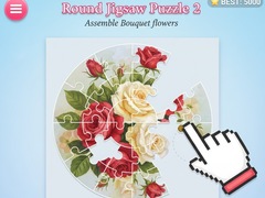 Žaidimas Round jigsaw Puzzle 2 - Assemble Bouquet flowers