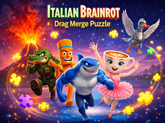Žaidimas Italian Brainrot Drag Merge Puzzle