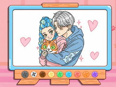 Žaidimas Coloring Book: Kpop Valentine's Day