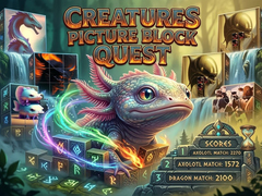 Žaidimas Creatures Picture Block Quest