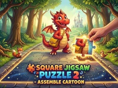 Žaidimas Square jigsaw Puzzle 2 - Assemble Cartoon
