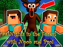 Žaidimas 99 Nights in the Forest with Noob and Pro!