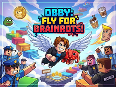 Žaidimas Obby: Fly for Brainrots!