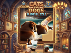 Žaidimas Cats and Dogs Slide Puzzle