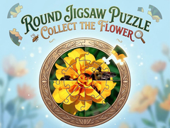 Žaidimas Round jigsaw Puzzle - Collect the Flower
