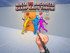 Žaidimas Ninja vs Ragdolls: Sharp Knife Throw!