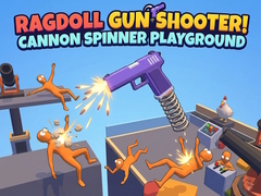 Žaidimas Ragdoll Gun Shooter! Cannon Spinner Playground