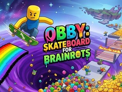 Žaidimas Obby: Skateboard for Brainrots