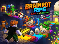 Žaidimas Obby: Brainrot RPG Slasher & Loot Adventure