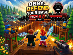 Žaidimas Obby: Defend your base from 67