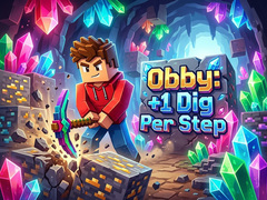 Žaidimas Obby: +1 Dig Per Step