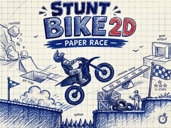 Žaidimas Stunt Bike 2D Paper Race