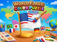 Žaidimas World Flags: Color Puzzle