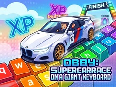 Žaidimas Obby: Supercar Race on a Giant Keyboard