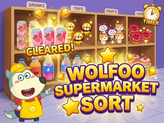 Žaidimas Wolfoo Supermarket Sort