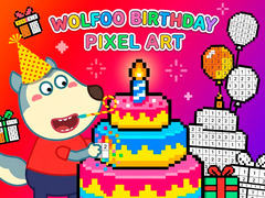 Žaidimas Wolfoo Birthday Pixel Art
