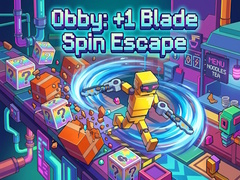 Žaidimas Obby: +1 Blade Spin Escape