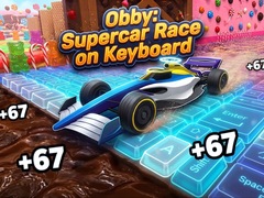Žaidimas Obby: Supercar Race on Keyboard