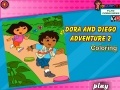 Žaidimas Dora and Diego Adventure Coloring 2