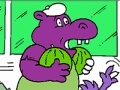 Žaidimas Coloring: Transport for hippo