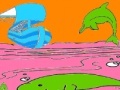 Žaidimas Ship and dolphins coloring