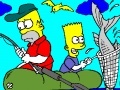 Žaidimas Bart And Homer to Fishing