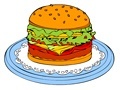 Žaidimas Online coloring Hamburger